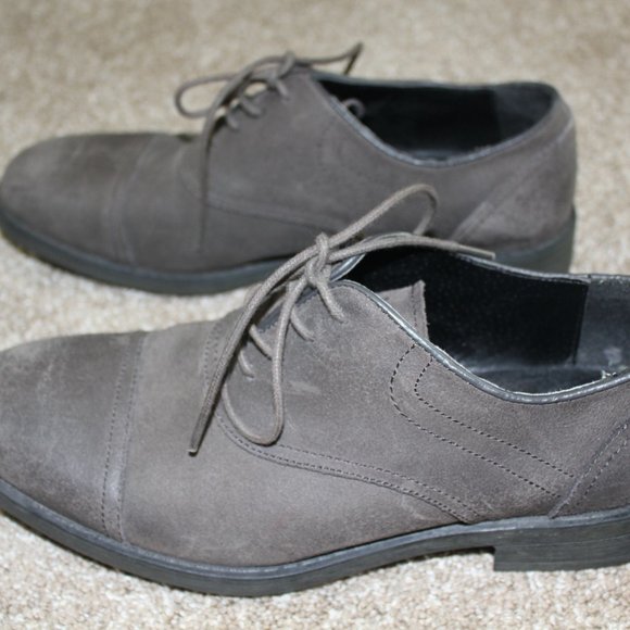 Andrew Marc New York NY Chris Brown Suede Leather Dress Shoes Mens Size 8.5 - Picture 3 of 8